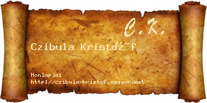 Czibula Kristóf névjegykártya