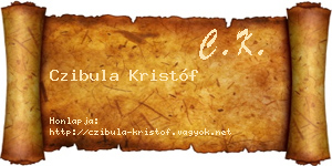 Czibula Kristóf névjegykártya