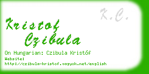 kristof czibula business card