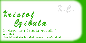 kristof czibula business card